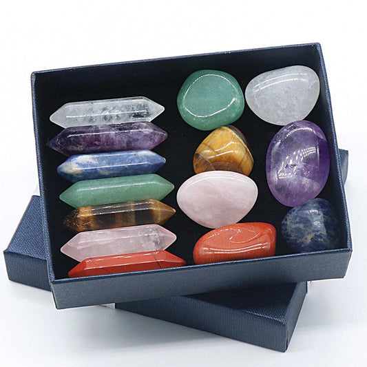 7-14 Piece Mixed Crystal Quartz Kit for Reiki Healing and Spiritual Growth - HigherFrequencies