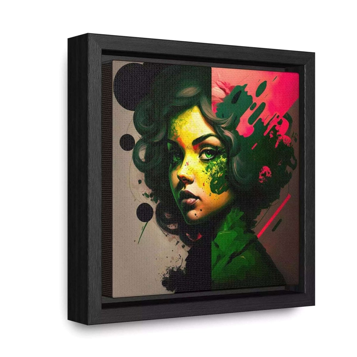 An Emerald Gaze From A Beautiful Woman Digital Art Frame - HigherFrequencies