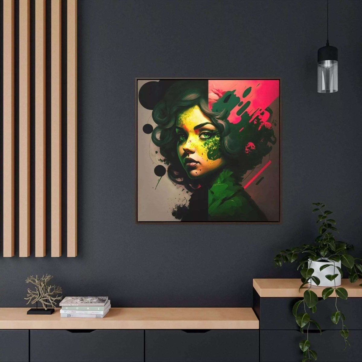 An Emerald Gaze From A Beautiful Woman Digital Art Frame - HigherFrequencies