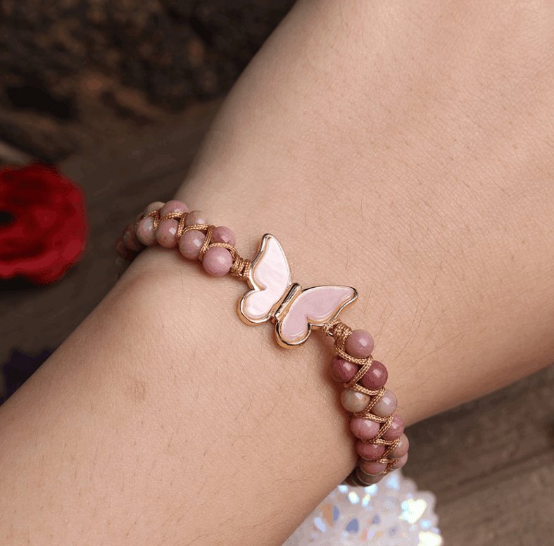 Butterfly Red Jade Bracelet: Fashionable Elegance | Higher Frequencies - HigherFrequencies