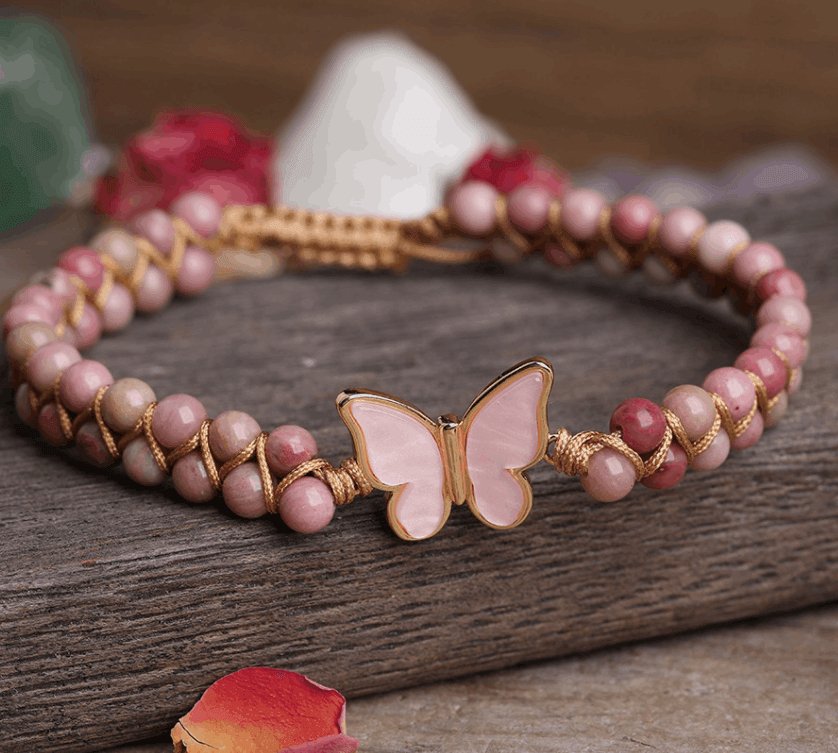 Butterfly Red Jade Bracelet: Fashionable Elegance | Higher Frequencies - HigherFrequencies