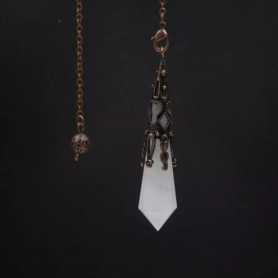 Crystal Pendulum with Ancient Pyramids - Divination and Spiritual Tool - HigherFrequencies