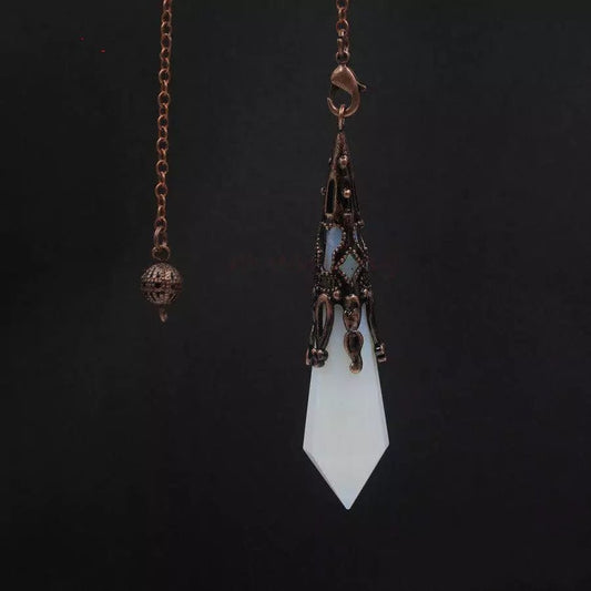 Crystal Pendulum with Ancient Pyramids - Divination and Spiritual Tool - HigherFrequencies