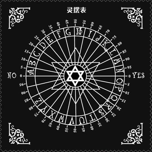 Divination Tarot Tablecloth - Multi-Purpose Cloth for Tarot, Pendulum, Magic, Pentacle, Runes, and Altar - HigherFrequencies