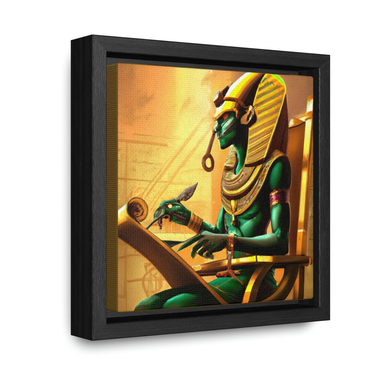 Egyptian God Thoth Transcribing The Emerald Tablets- Digital Art Frame - HigherFrequencies