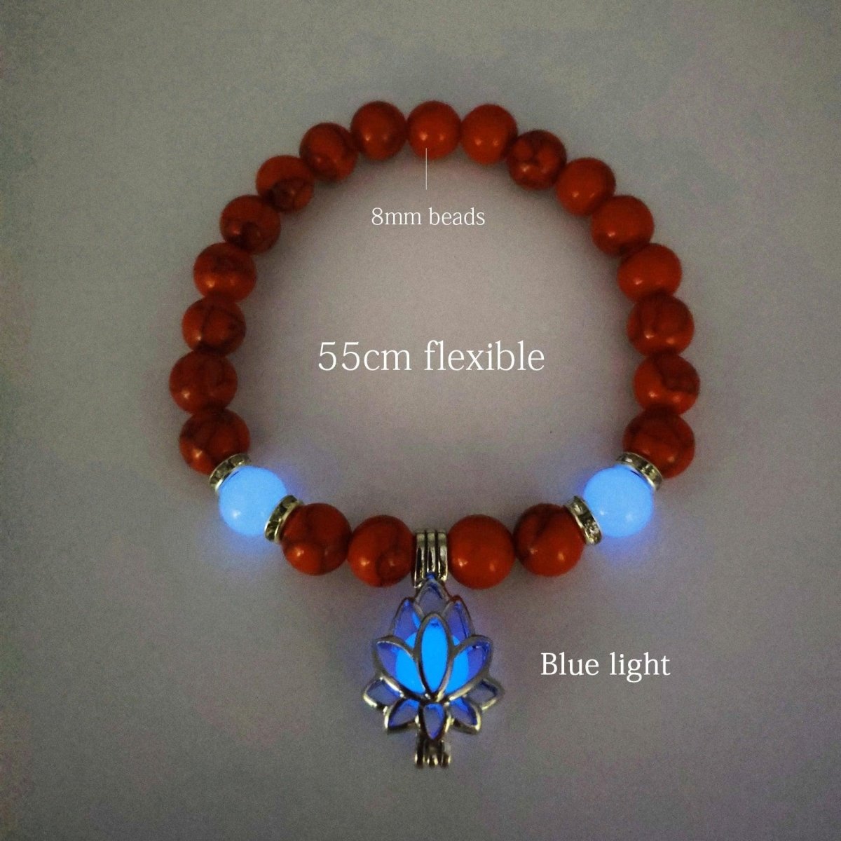 Glow in the Dark Lotus Flower Yoga Healing Bracelet | Higher Frequencies - HigherFrequencies