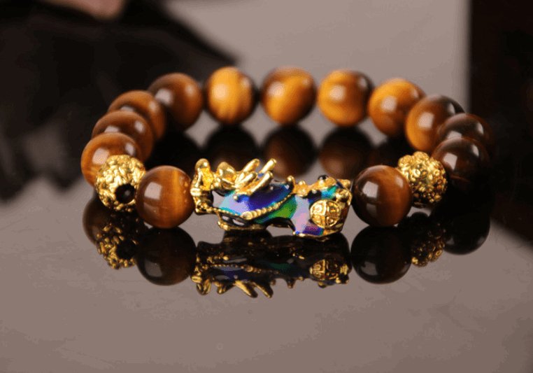 Gold Plated Pixiu Cat Eye Lucky Bracelet for Wealth Attraction| Higher Frequencies - HigherFrequencies
