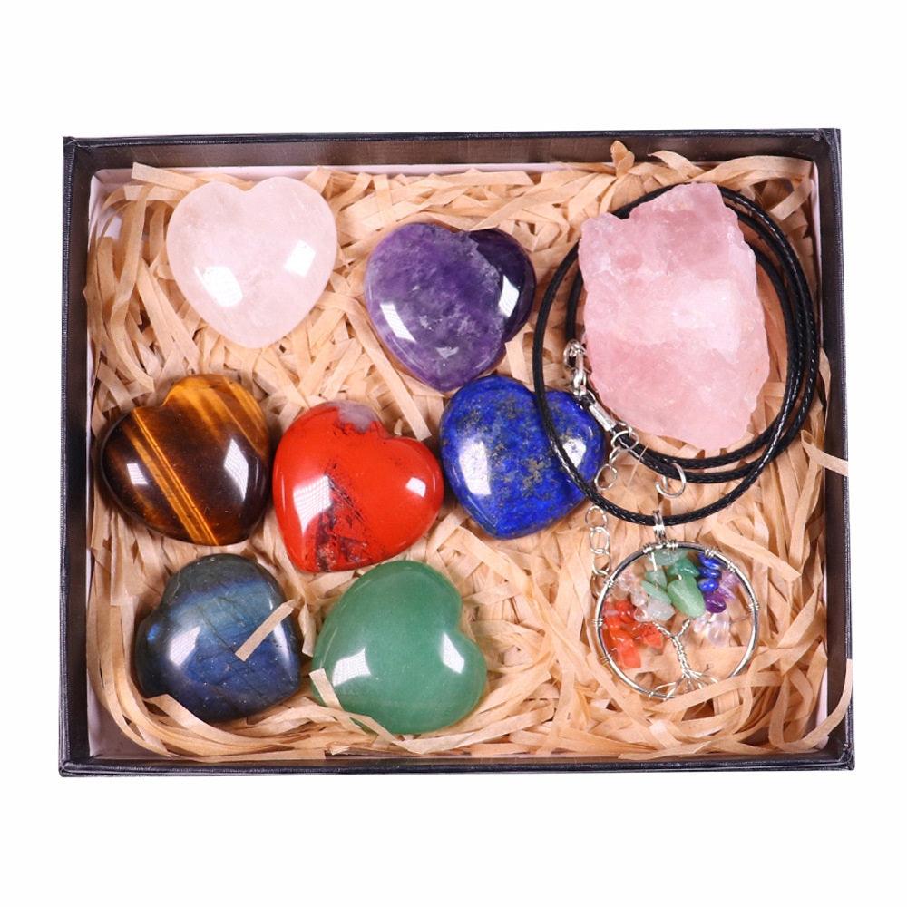 Handmade Natural Crystal Love Gem Ornament Set | Higher Frequencies - HigherFrequencies