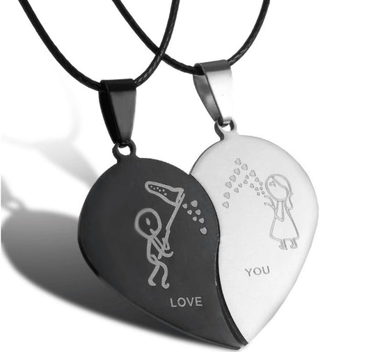 Love You Couples Pendant Necklace - HigherFrequencies