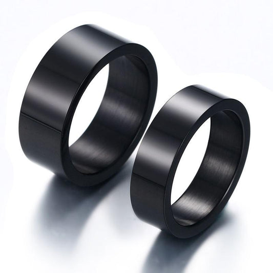 Minimalist Style Stainless Steel Couple Rings - HigherFrequencies