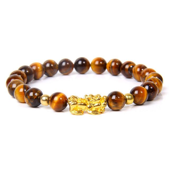 Multicolor Pixiu Gold Obsidian Bracelet for Energy Balance | Higher Frequencies - HigherFrequencies