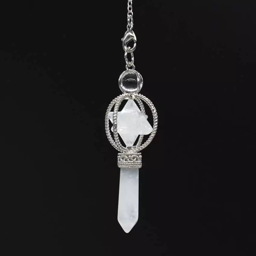 Mystical Merkabah Crystal Pendulum - Divination Tool for Spiritual Guidance - HigherFrequencies