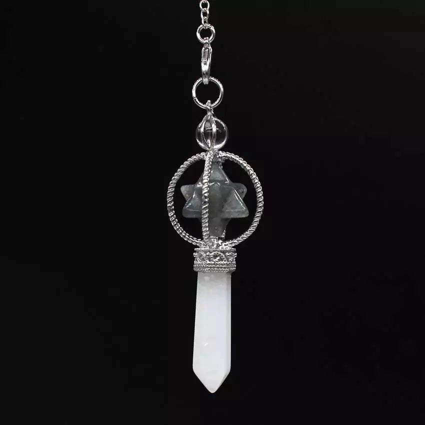 Mystical Merkabah Crystal Pendulum - Divination Tool for Spiritual Guidance - HigherFrequencies