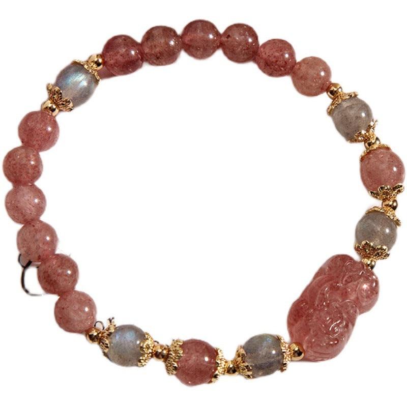 Natural Strawberry Crystal Empowering Bracelet | Higher Frequencies - HigherFrequencies