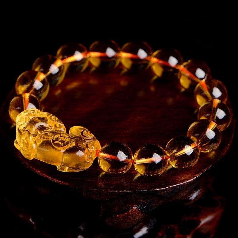 Pi Yao Citrine Bracelet for Wealth Attraction | Higher Frequencies - HigherFrequencies