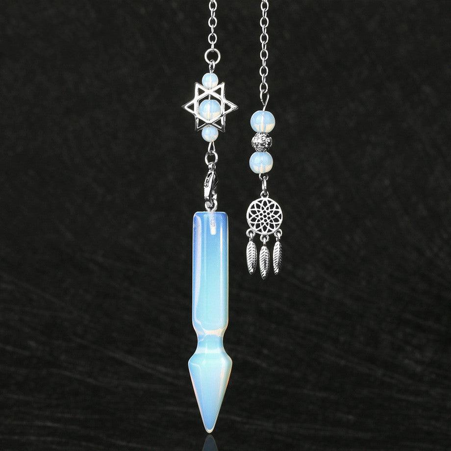 Sleek Tapered Pendulum for Intuition and Guidance - Modern Crystal Divination Tool - HigherFrequencies