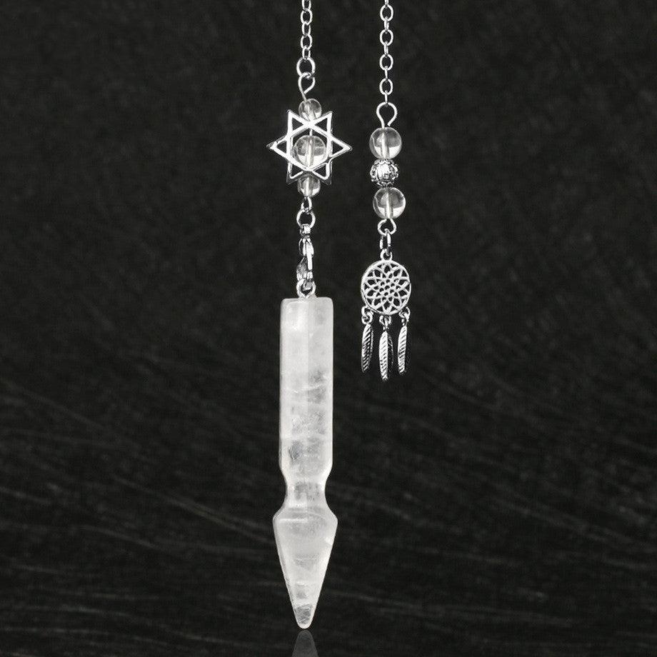 Sleek Tapered Pendulum for Intuition and Guidance - Modern Crystal Divination Tool - HigherFrequencies