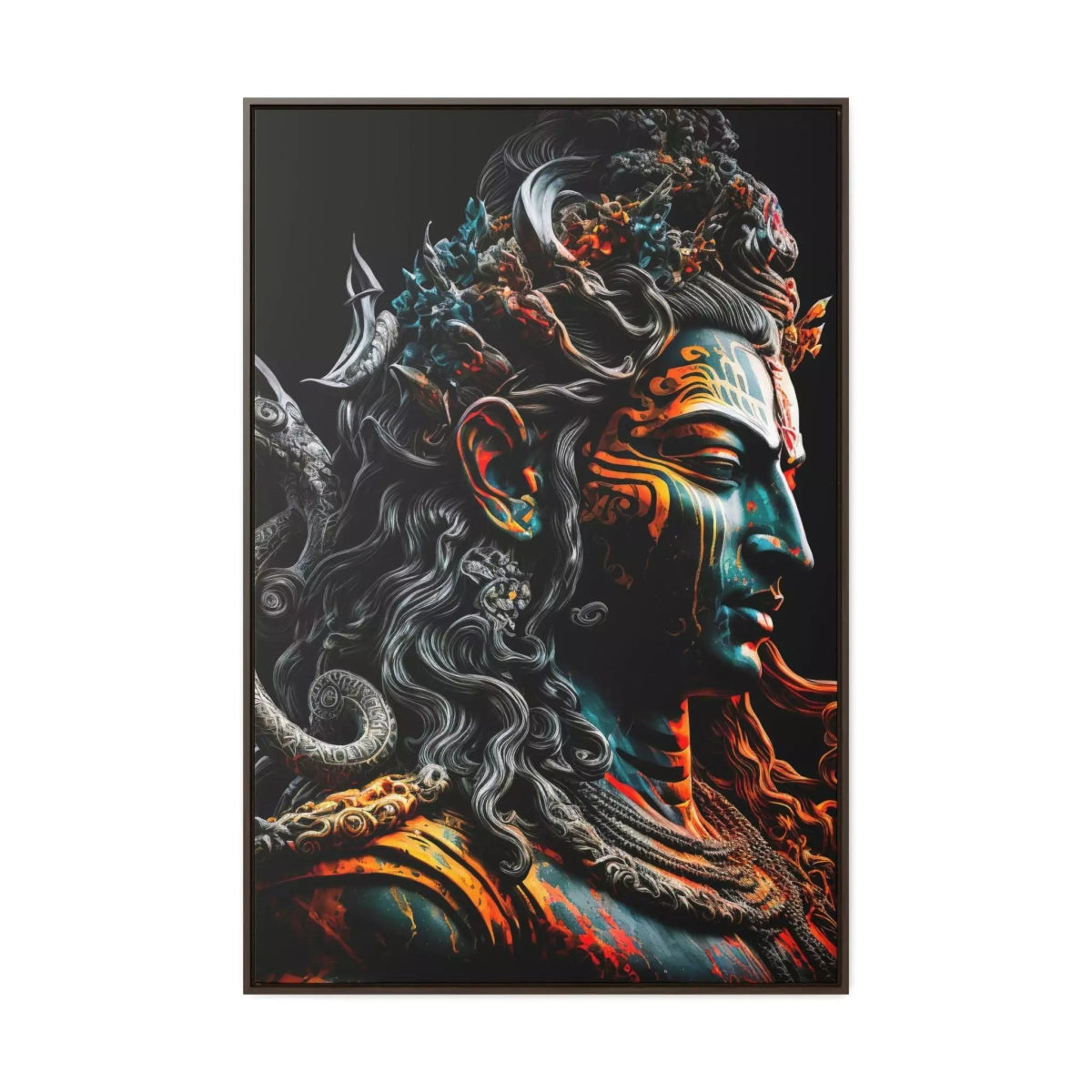 Spirit God Shiva Digital Art Frame - HigherFrequencies