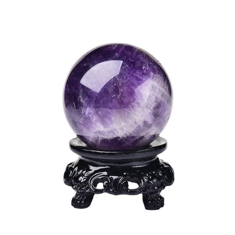 Stress Relief Gemstone: Natural Amethyst Crystal Ball | Higher Frequencies - HigherFrequencies