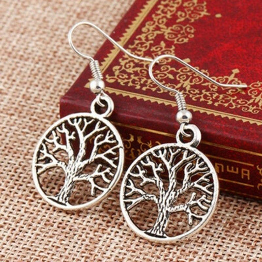 Tree of Life Natural Stone Earrings for Women - Handcrafted Jewelry - HigherFrequencies